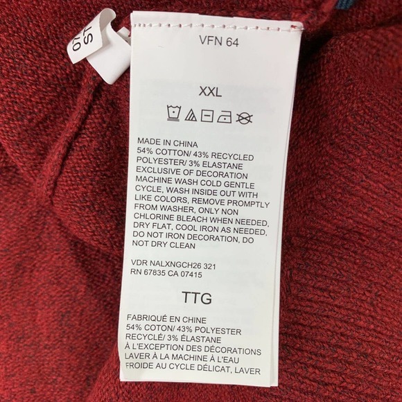 Nautica Mens Classic Fit Stretch Solid Crewneck Sweater Crimson Red 2XL - Picture 3 of 4